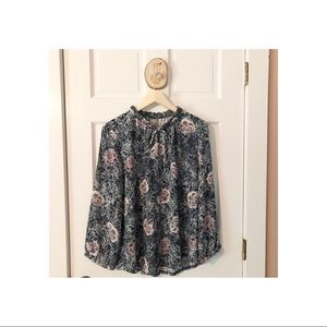 LOFT Floral Shirt LARGE NWT